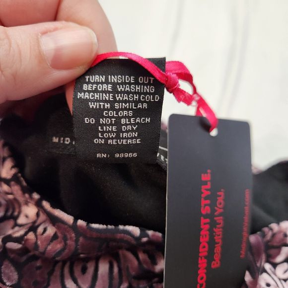 NWT Midnight Velvet Women's 20 Black Floral Capelet Overlay Split Sleeve Dress - Picture 13 of 14